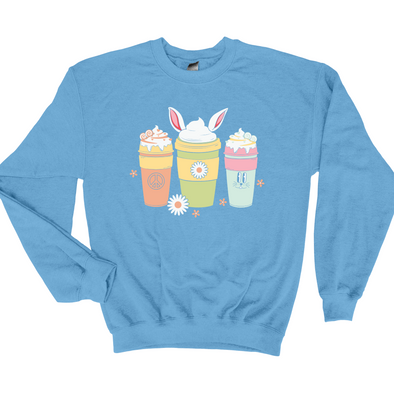 Bunny Coffee Graphic Tee and Sweatshirt