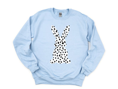 Polkadot Bunny Graphic Tee and Sweatshirt