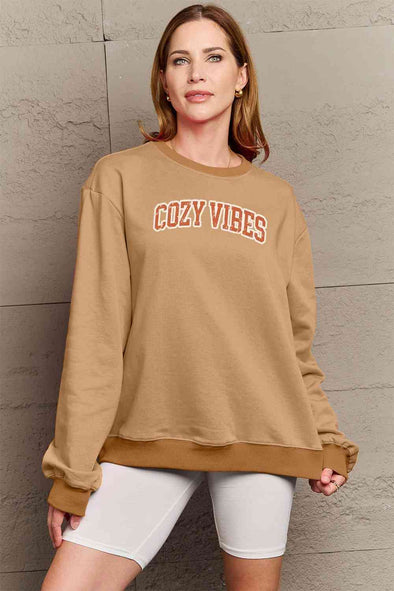 Simply Love COZY VIBES Graphic Sweatshirt