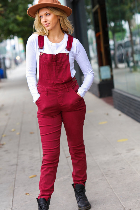 Judy Blue Scarlet High Waist Denim Double Cuff Overalls