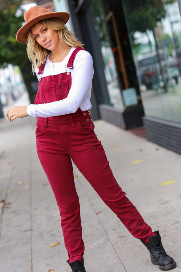 Judy Blue Scarlet High Waist Denim Double Cuff Overalls