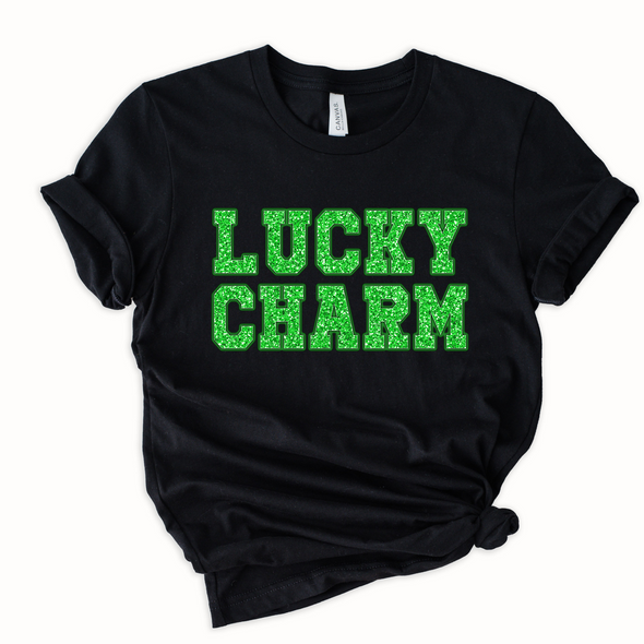 Lucky Charm Bling Graphic Tee and Sweatshirt