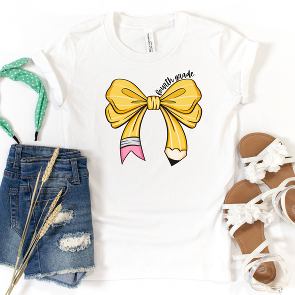 Pencil Bow Grades Graphic Tee