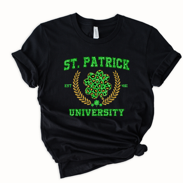 St. Patrick University Bling Graphic Tee and Sweatshirt