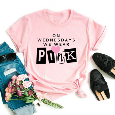 Mean Girls We Wear Pink Graphic Tee