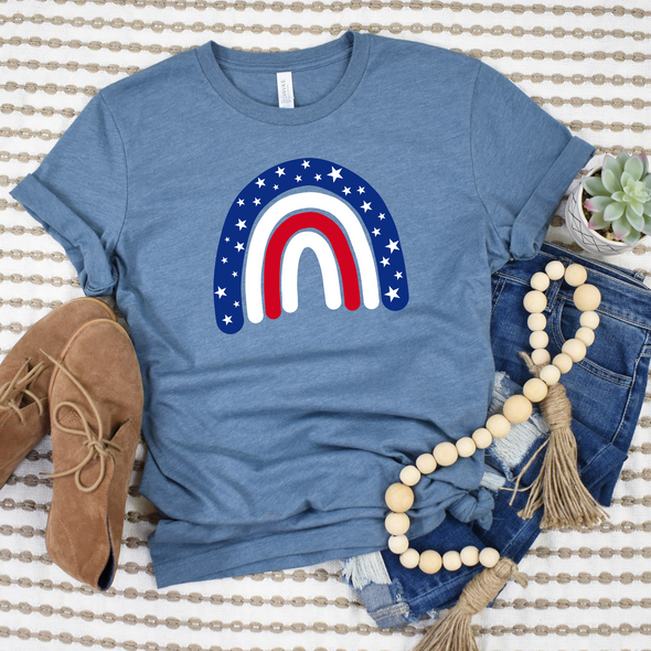 USA Rainbow Graphic Tee