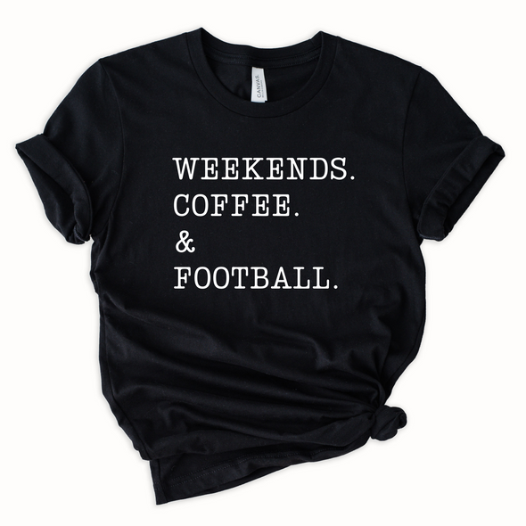 Coffee & Football Graphic Tee and Sweatshirt