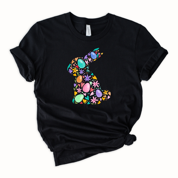 Egg Bunny Graphic Tee and Sweatshirt