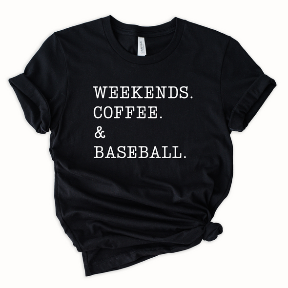 Coffee & Baseball Graphic Tee and Sweatshirt