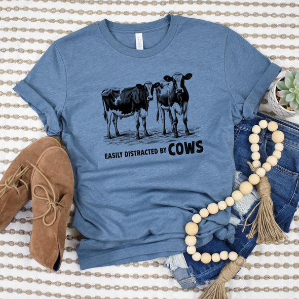 Easily Distracted By Cows Graphic Tee