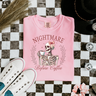 Skeleton Nightmare Before Coffee Graphic Tee