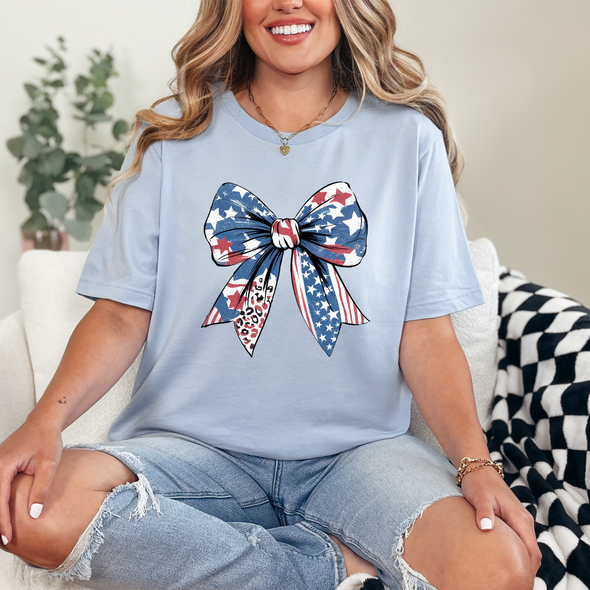 American Flag Bow Graphic Tee