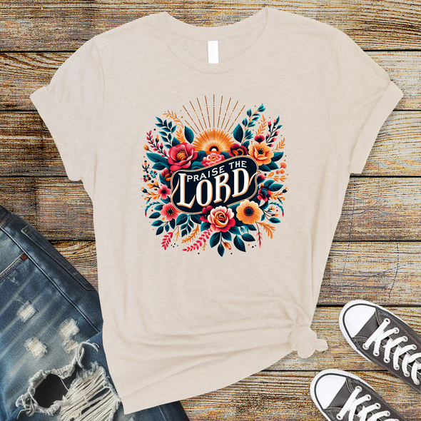 Praise The Lord Floral Graphic Tee