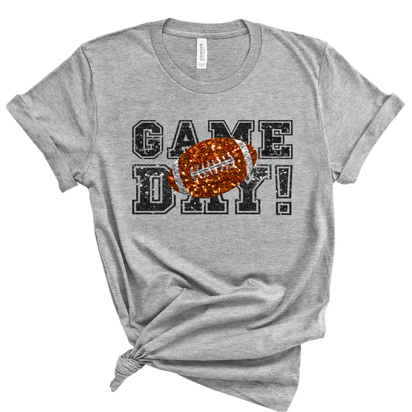 Football Game Day Bling Graphic Tee