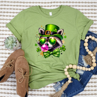 St. Patrick's Raccoon Graphic Tee