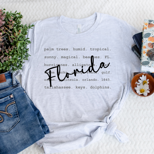 Florida Typography Graphic Tee and Sweatshirt