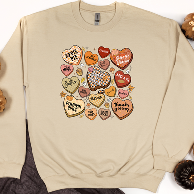Fall Candy Hearts Graphic Tee or Sweatshirt