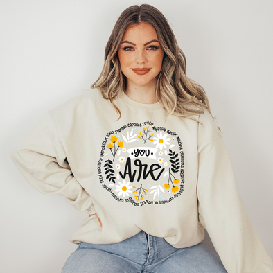 You Are Floral Graphic Tee and Sweatshirt