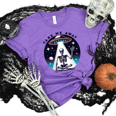 Take Me Away Skeleton Graphic Tee