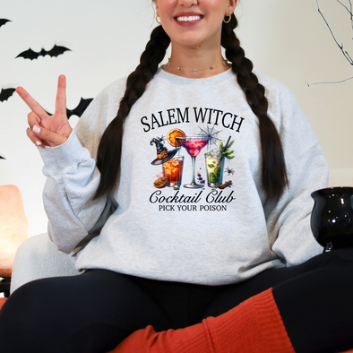 Salem Witch Cocktail Club Graphic Tee and Sweatshirt