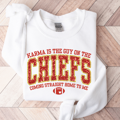 Chiefs Karma Bling Graphic Tee and Sweatshirt