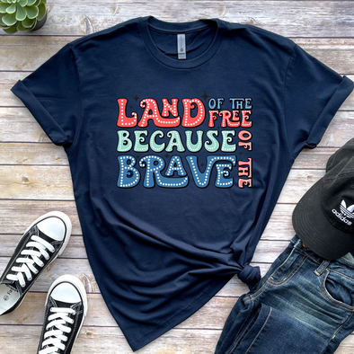 Retro Land Of The Free Graphic Tee