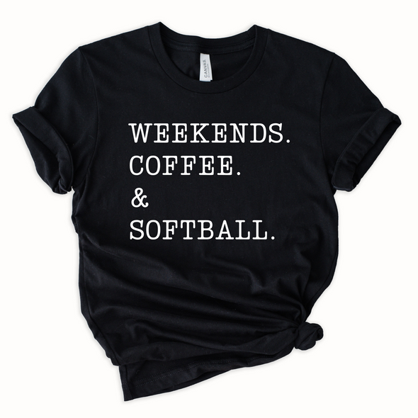 Coffee & Softball Graphic Tee and Sweatshirt