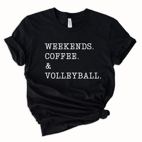 Coffee & Volleyball Graphic Tee and Sweatshirt