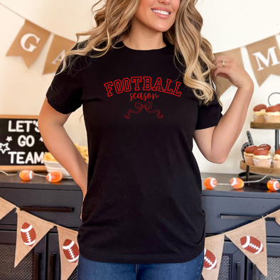 Football Season Bow Graphic Tee