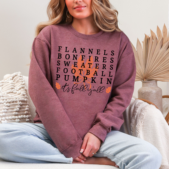 It's Fall Ya'll Leaves Sweatshirt