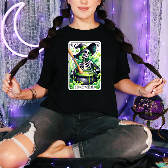 Witch Stirrer Graphic Tee and Sweatshirt