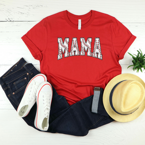 Baseball Mama Faux Patch Graphic Tee