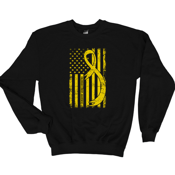 Childhood Cancer Flag Graphic Tee and Sweatshirt