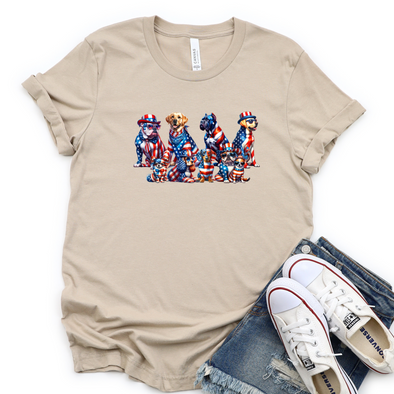 Patriotic Dogs Graphic Tee