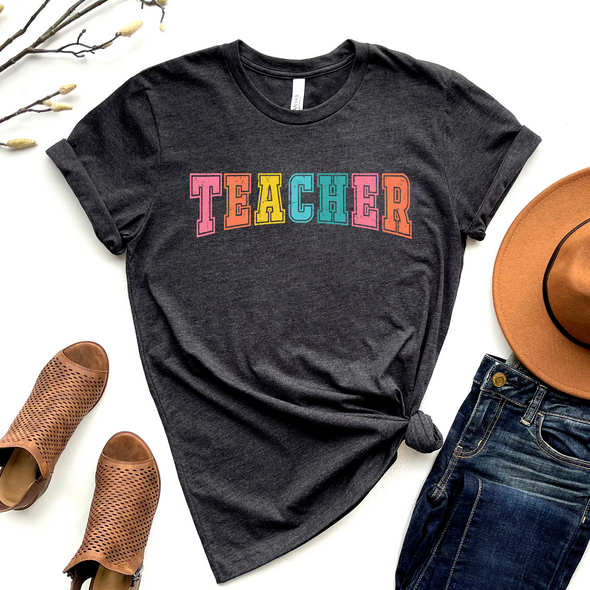 Varsity Teacher Graphic Tee and Sweatshirt