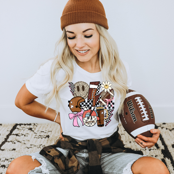 Retro Football Things Graphic Tee