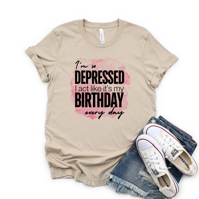 I'm So Depressed Graphic Tee