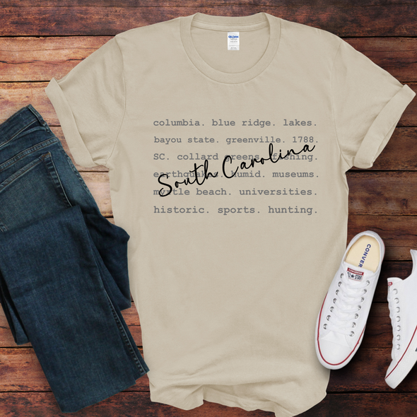 South Carolina Typography and Sweatshirt