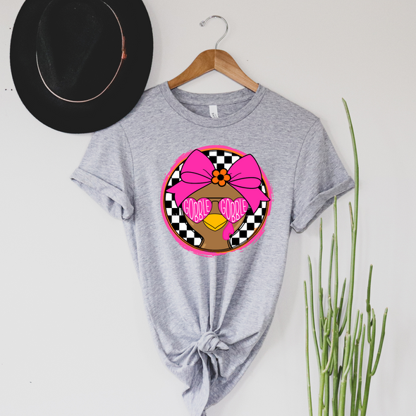 Girl Gobble Turkey Graphic Tee