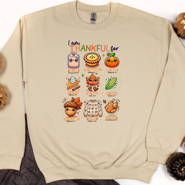 Fall I Am Thankful For Graphic Tee or Sweatshirt
