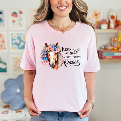 Just A Girl Who Loves Horses Graphic Tee
