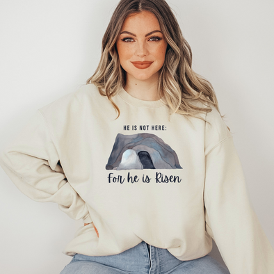 He Is Not Here Graphic Tee and Sweatshirt