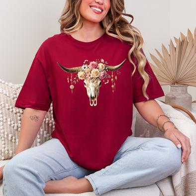 Western Bull Skull Graphic Tee