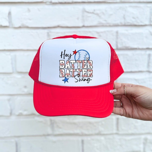 Hey Batter Batter Trucker Hat
