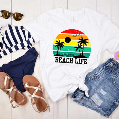 Beach Life Silhouette Graphic Tee