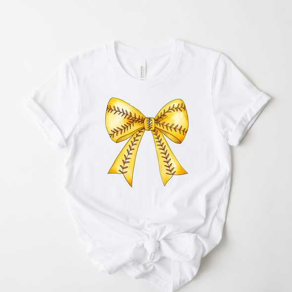 Softball Bow Graphic Tee