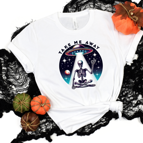 Take Me Away Skeleton Graphic Tee