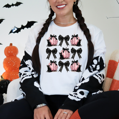 Pink Pumpkin Coquette Graphic Tee