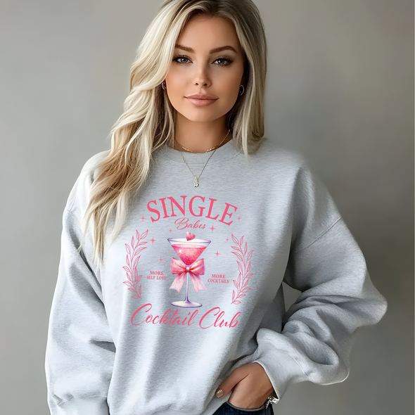 Single Babes Cocktail Club Graphic Tee and Sweatshirt