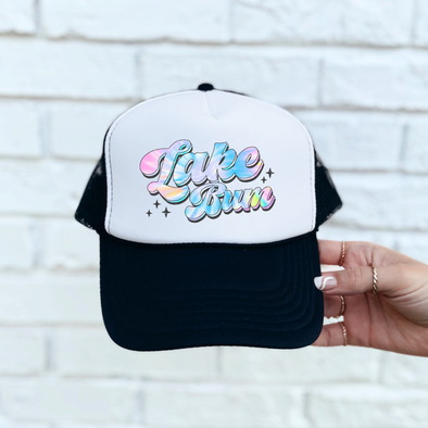 Tie Dye Lake Bum Trucker Hat
